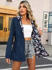 EVVA | Floral Print Summer Jacket with Hood