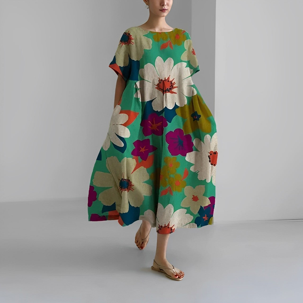 Lotina | Boho Floral Dress