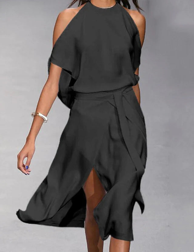 Charlotte | Casual Off-Shoulders Midi Dress