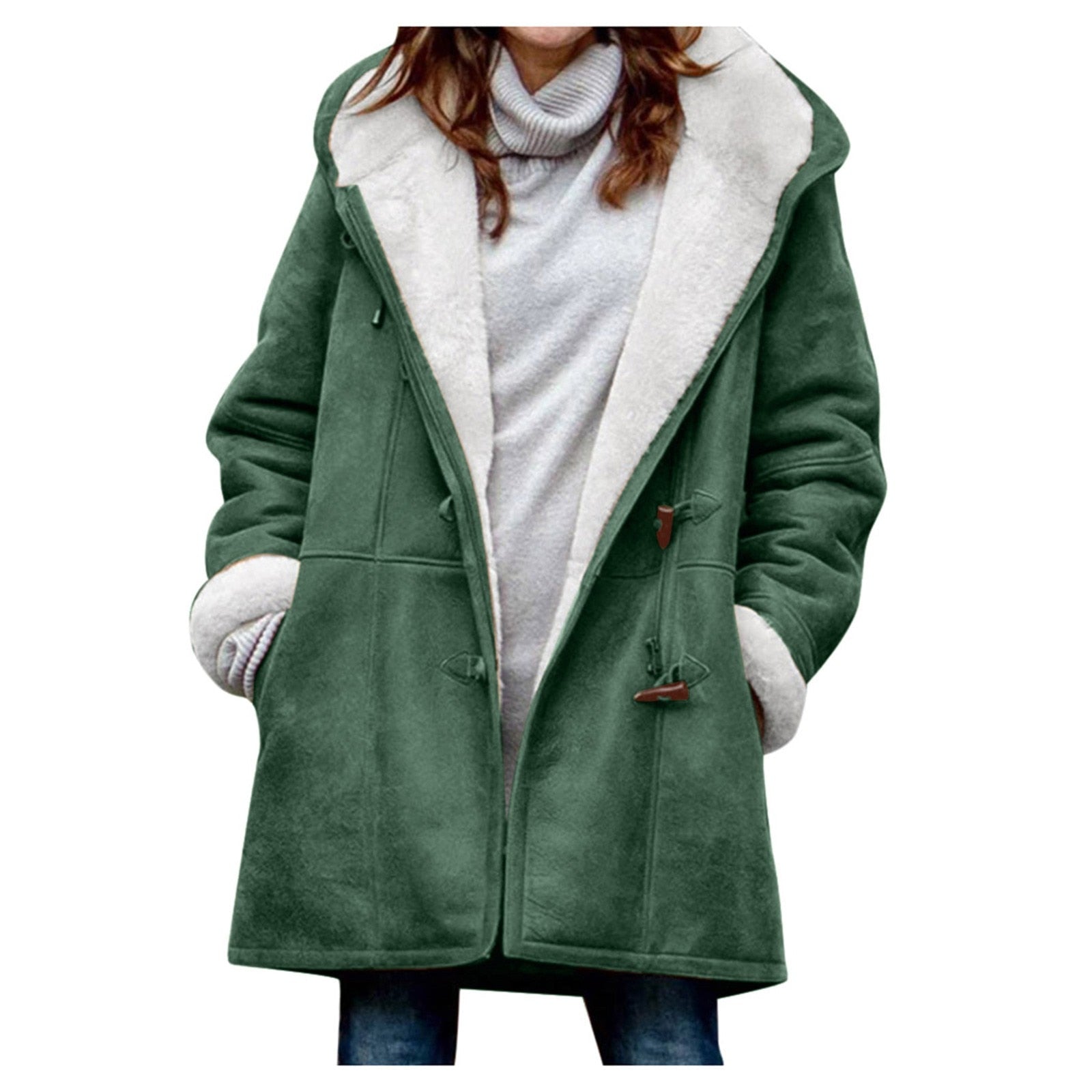 Ingrid | Warm Fleece Jacket with Hood for Women