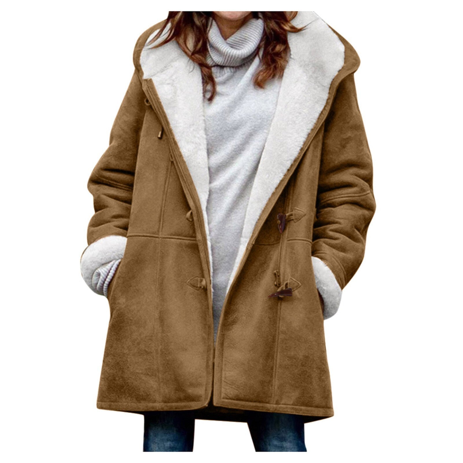 Ingrid | Warm Fleece Jacket with Hood for Women