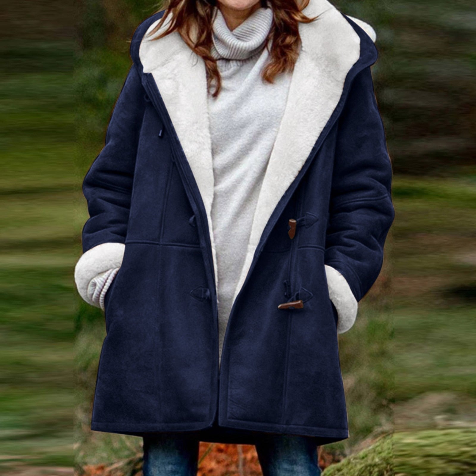Ingrid | Warm Fleece Jacket with Hood for Women