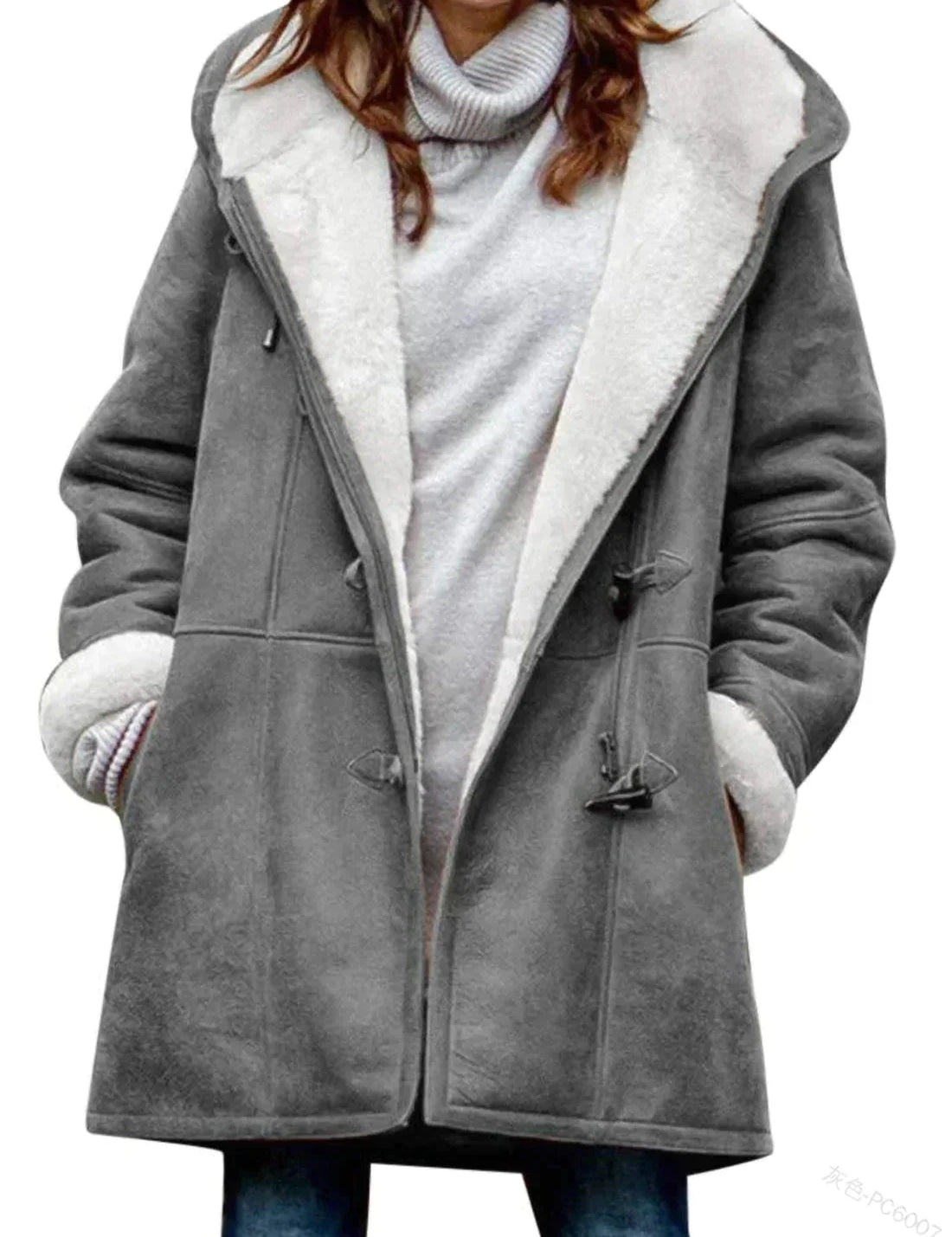 Ingrid | Warm Fleece Jacket with Hood for Women