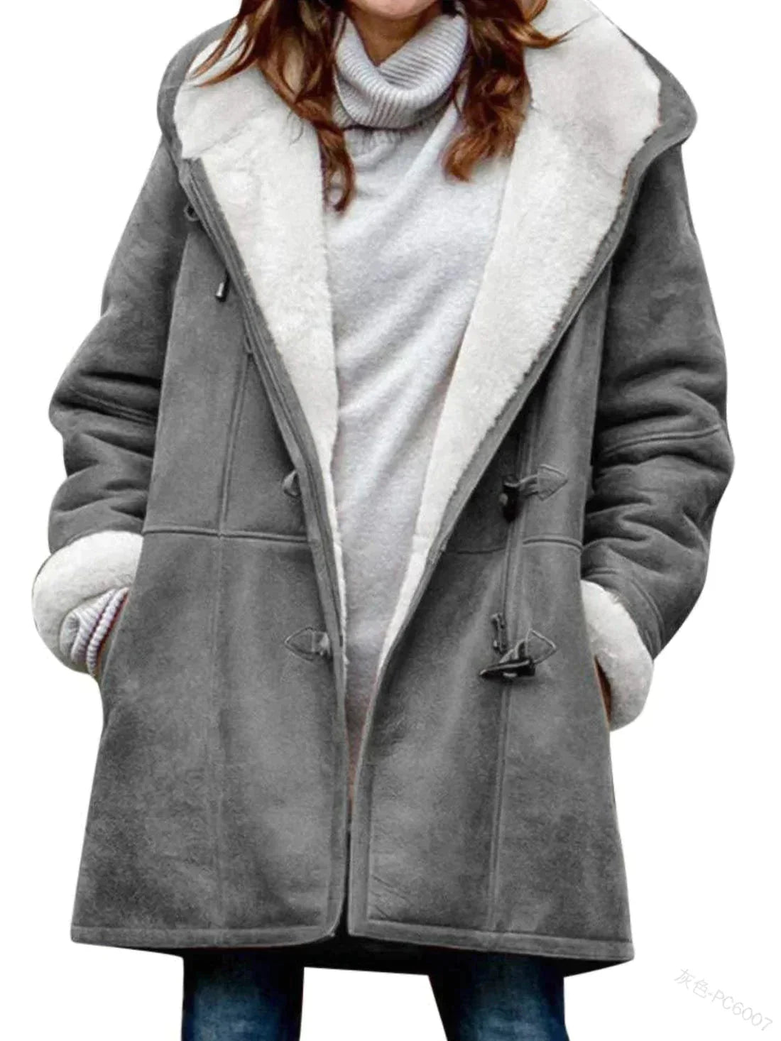 Ingrid | Warm Fleece Jacket with Hood for Women