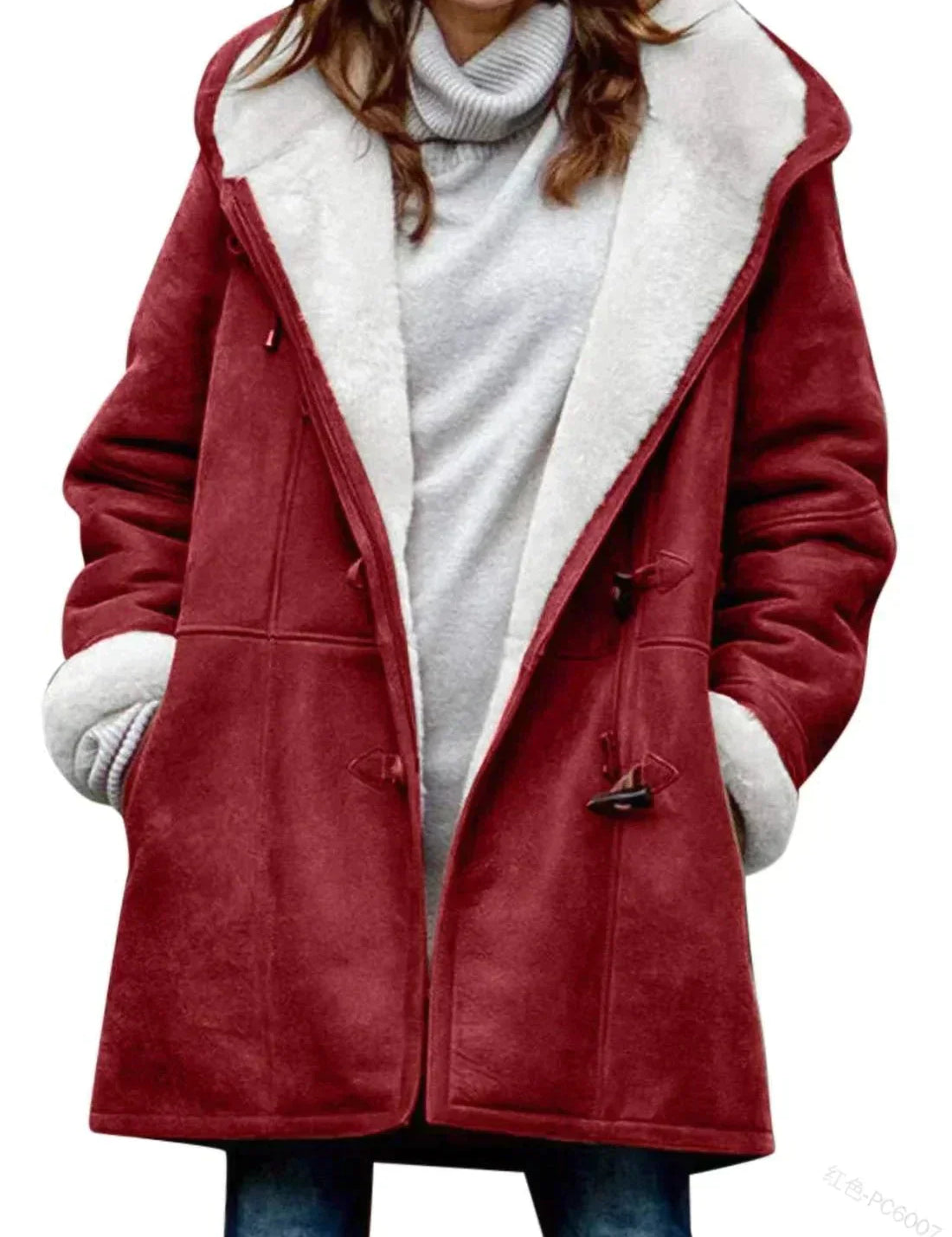 Ingrid | Warm Fleece Jacket with Hood for Women