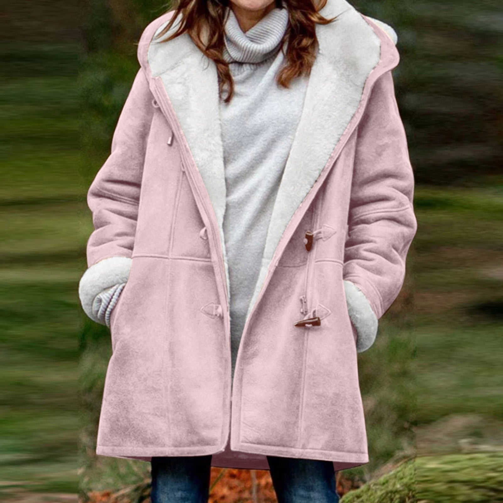 Ingrid | Warm Fleece Jacket with Hood for Women