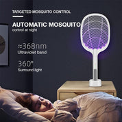 2-in-1 mosquito lamp and mosquito racket