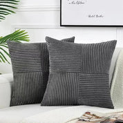Soft rib velvet texture cushion set cover