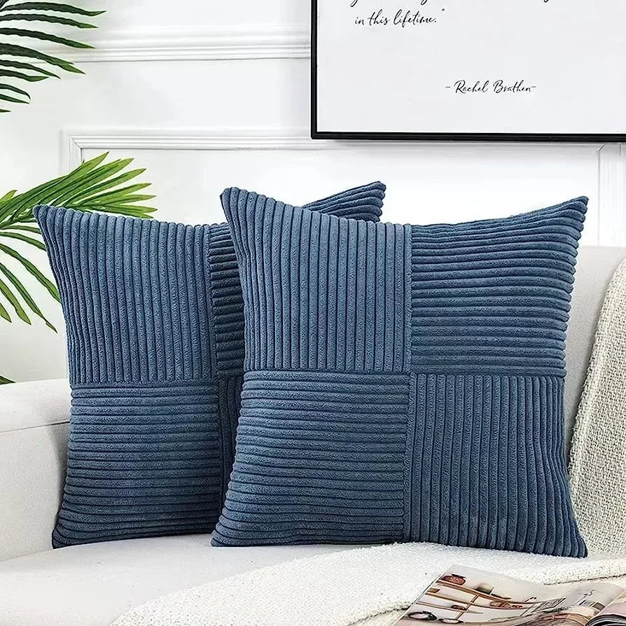 Soft rib velvet texture cushion set cover