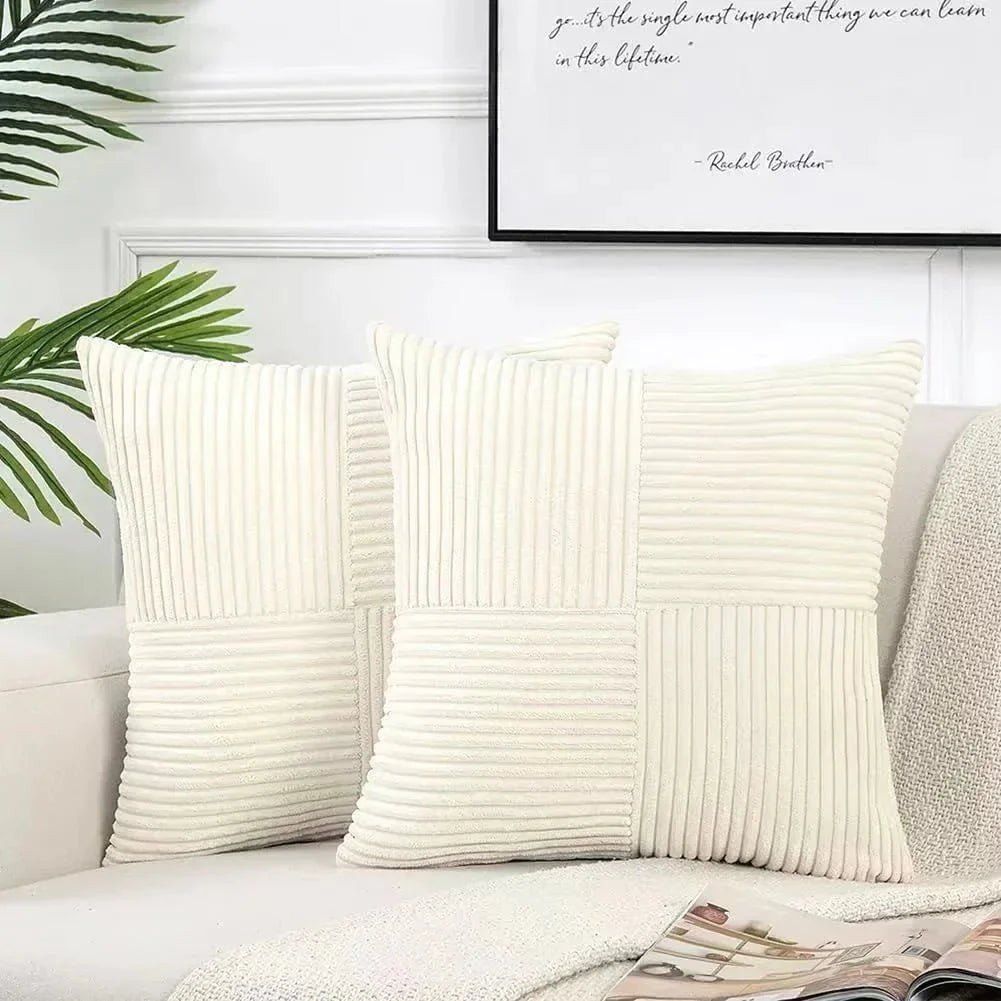 Soft rib velvet texture cushion set cover