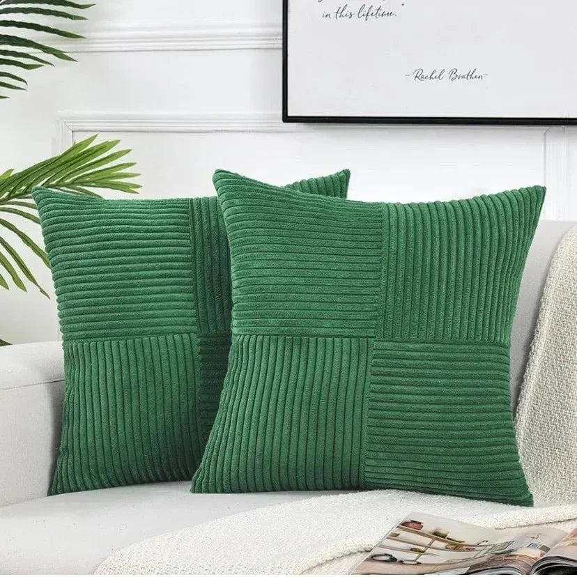 Soft rib velvet texture cushion set cover