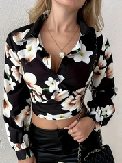 AVERIE | Stylish Long-Sleeve Floral Shirt with Chic Design