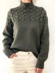 Knitted turtleneck sweater women - Paloma
