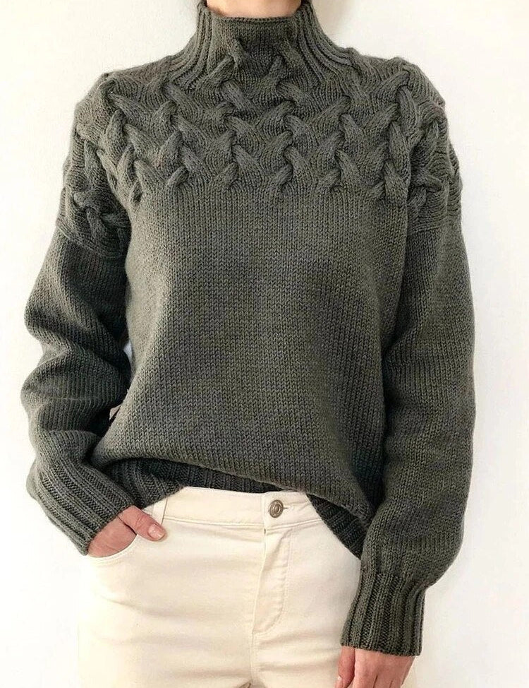 Knitted turtleneck sweater women - Paloma