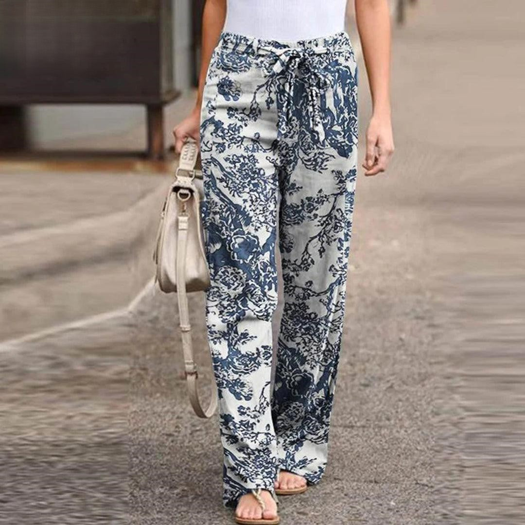 Flora | Elegant Pants with Flowerprint