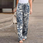 Flora | Elegant Pants with Flowerprint