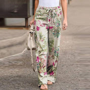 Flora | Elegant Pants with Flowerprint