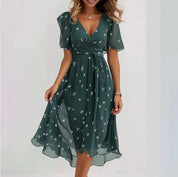 Evelina | Elegant V-Neck Dress Spring Summer