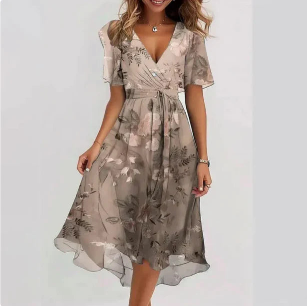 Evelina | Elegant V-Neck Dress Spring Summer