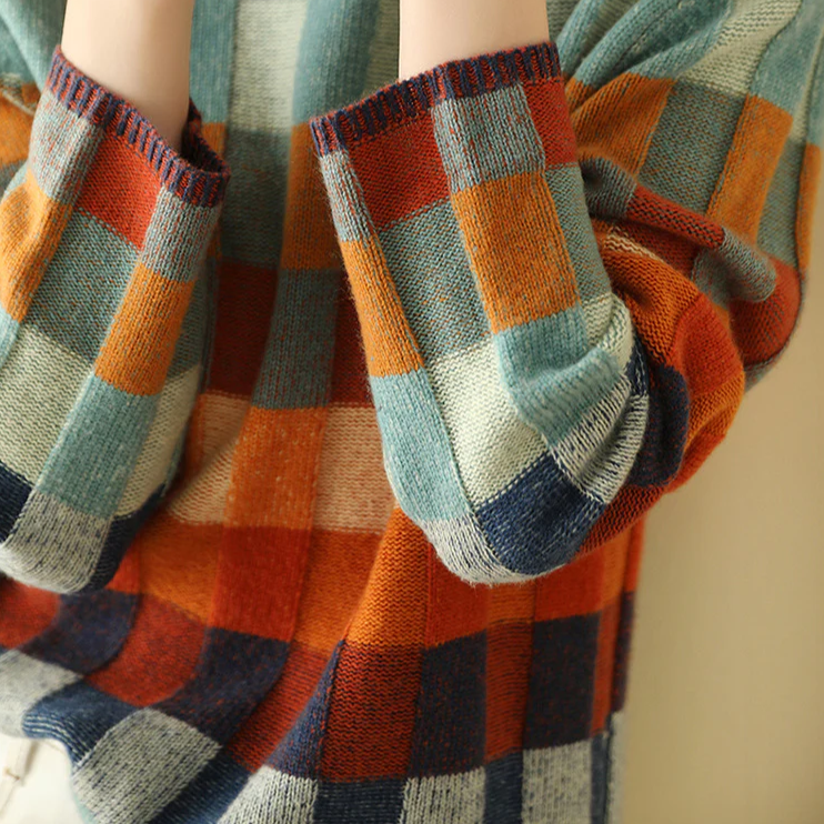Turtleneck with patchwork - Hiske