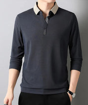 Casual polo with long sleeves - Shenky