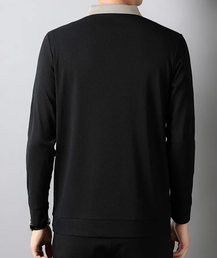 Casual polo with long sleeves - Shenky