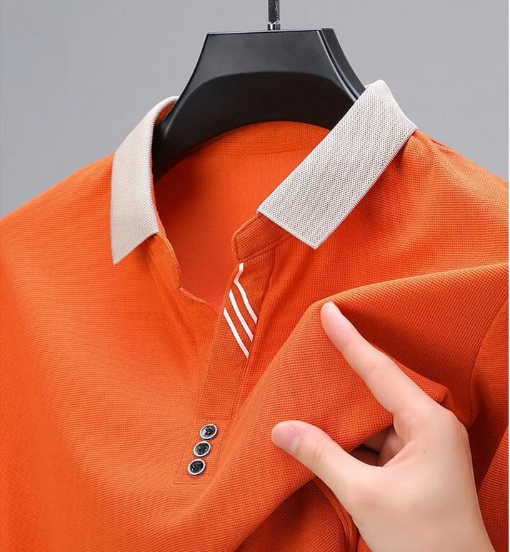 Casual polo with long sleeves - Shenky