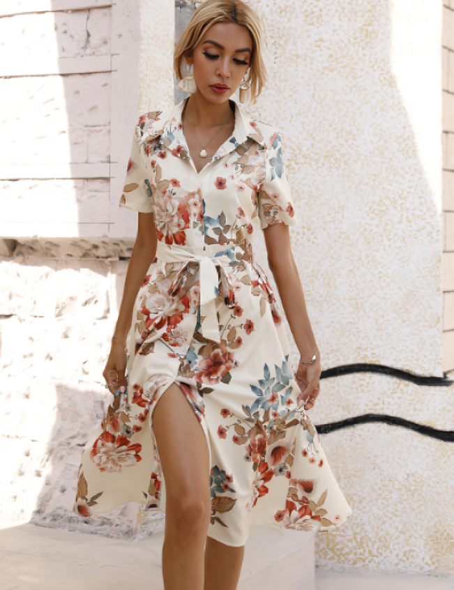 Sophia| Stylish V-Neck Dress