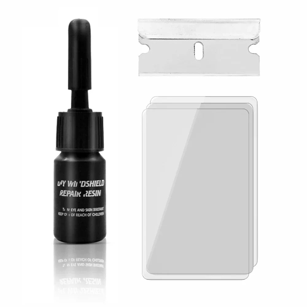 Do-it-yourself glass repair set