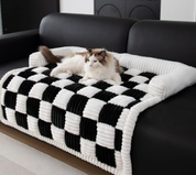 Comfortable checkered stylish sofa cover for pets