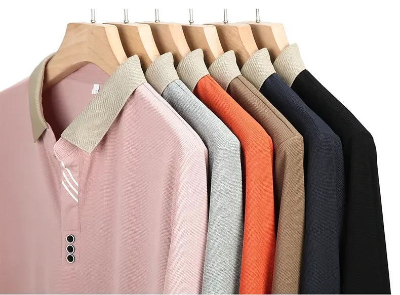 Casual polo with long sleeves - Shenky