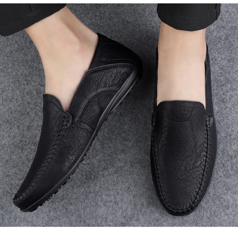Stylish ENZO Italian Loafers for Men - Luxurious PU Leather Design