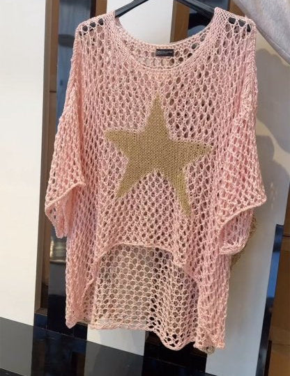 Celia | Star Pattern Sheer Shirt