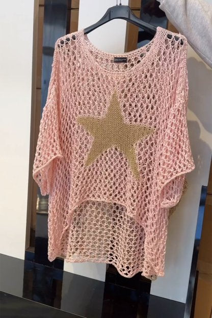 Celia | Star Pattern Sheer Shirt