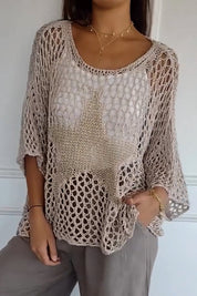 Celia | Star Pattern Sheer Shirt