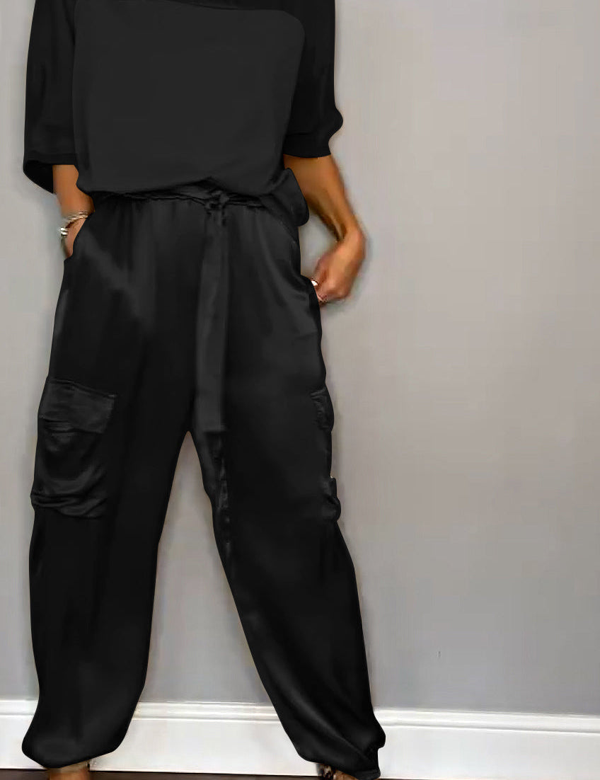 Mila| Women Suit Two Piece Satin Set