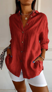 Bethany | Sophisticated Plain Colored Blouse