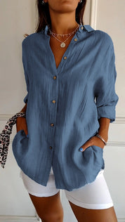 Bethany | Sophisticated Plain Colored Blouse