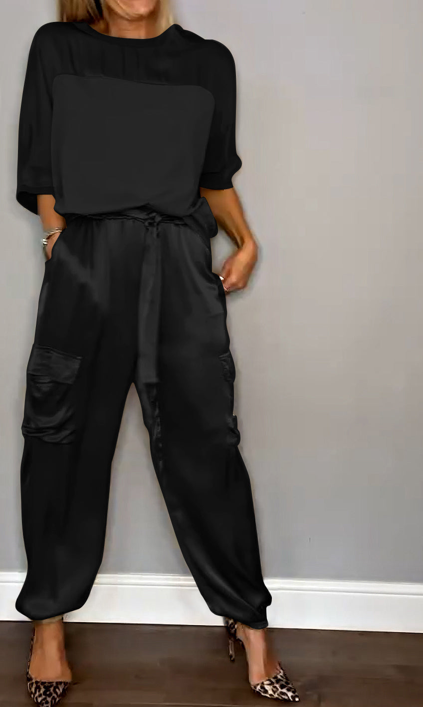 Cleo | Women Suit Two Piece Satin
