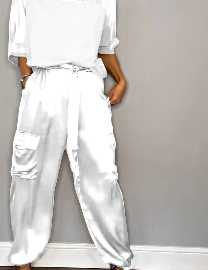 Mila| Women Suit Two Piece Satin Set
