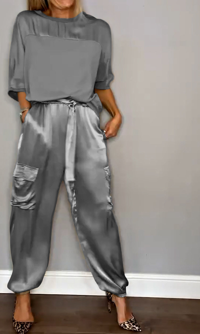 Cleo | Women Suit Two Piece Satin