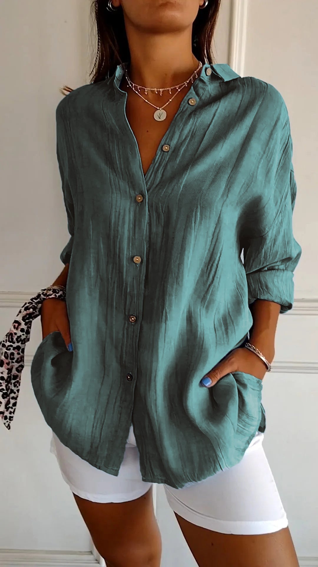 Bethany | Sophisticated Plain Colored Blouse