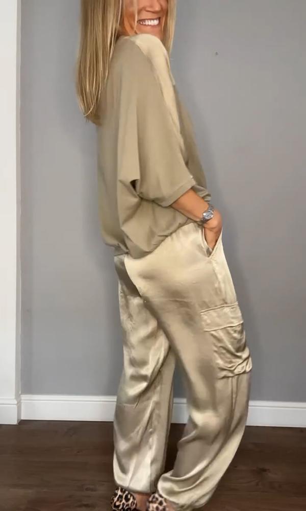 Cleo | Women Suit Two Piece Satin