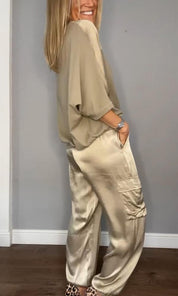 Cleo | Women Suit Two Piece Satin