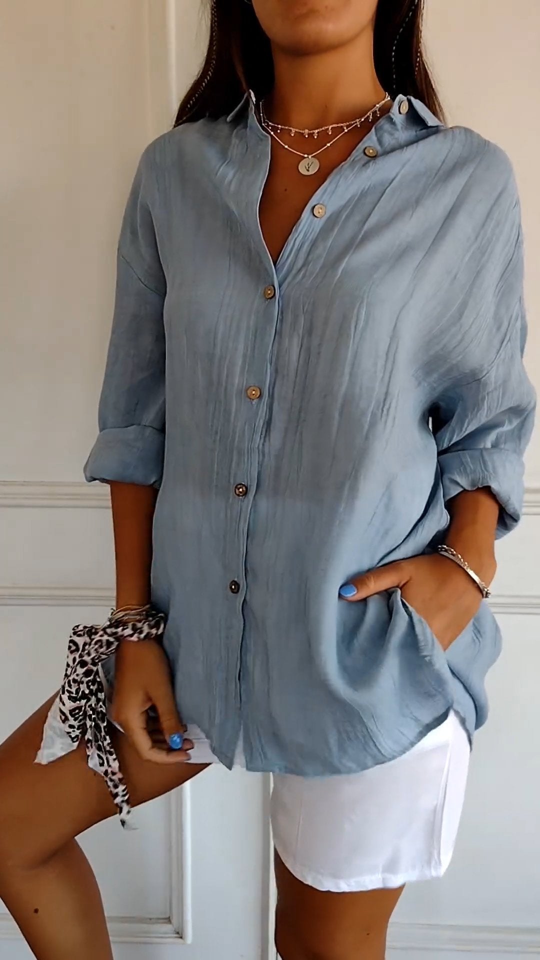 Bethany | Sophisticated Plain Colored Blouse