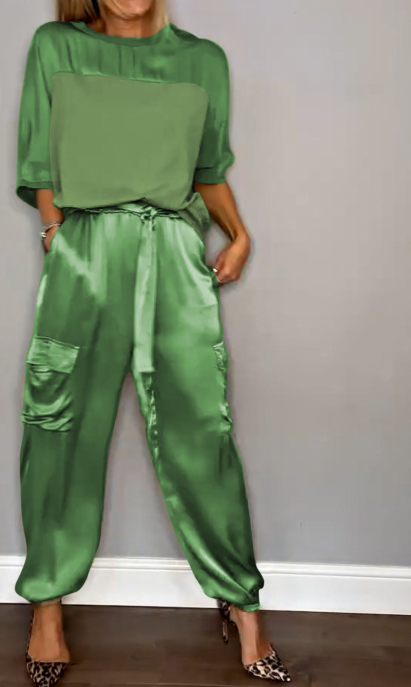Cleo | Women Suit Two Piece Satin