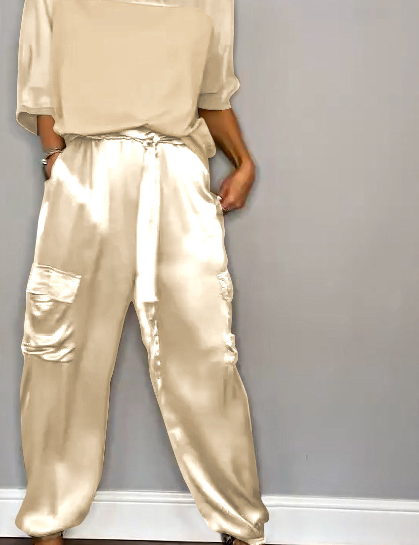 Mila| Women Suit Two Piece Satin Set