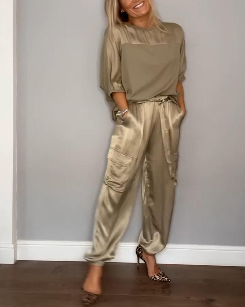 Cleo | Women Suit Two Piece Satin
