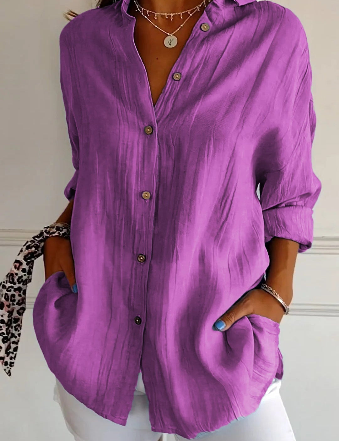Bethany | Sophisticated Plain Colored Blouse