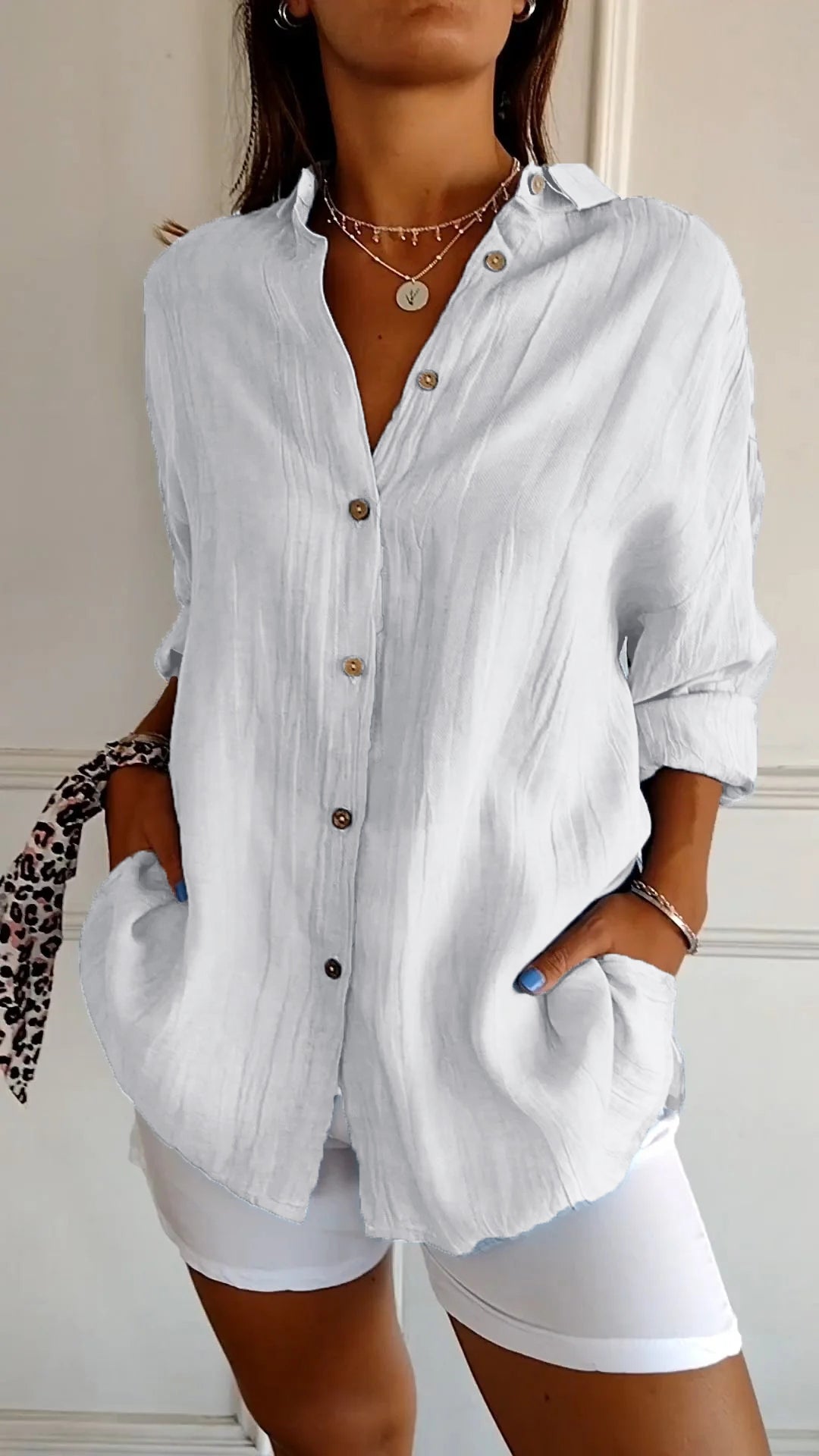 Bethany | Sophisticated Plain Colored Blouse